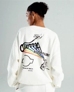 CHERRY Auto Paint Midweight Crewneck (Cream) Sweatshirts
