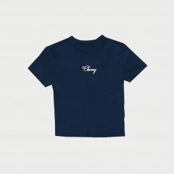 CHERRY Womens American Classic Baby Tee (Navy)