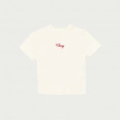 CHERRY Womens American Classic Baby Tee (Cream)
