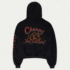 CHERRY Emblem Midweight Zip-Up Hoodie (Faded Black) Sweatshirts