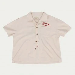 Ready To Wear Cherry Dogs Bowling Shirt (Cream)