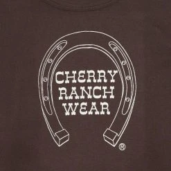 CHERRY Womens Horseshoe Baby Tee (Espresso)