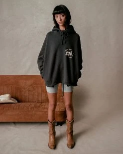 Cherry Valley Ranch Poncho Hoodie (Off Black) Sweatshirts