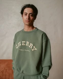 CHERRY Sweatshirts Athletic Crewneck (Heather Grey)