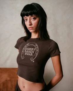 CHERRY Horseshoe Baby Tee (Cream)