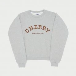 CHERRY Sweatshirts Athletic Crewneck (Heather Grey)