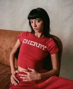 Womens Cherry Baby Tee (3 Color Options)