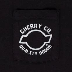 CHERRY Emblem Pocket T-Shirt (Faded Black) Tees & Longsleeves