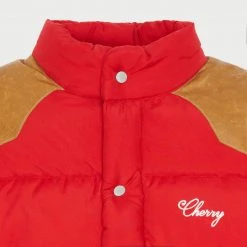 CHERRY Western Puffer Jacket (Red)
