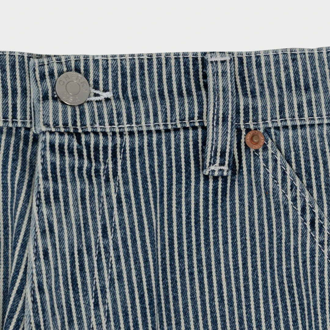 CHERRY Hickory Stripe Double Knee Painter Pants 6 CHERRY Hickory Stripe Double Knee Painter Pants