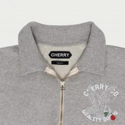 CHERRY Midweight Quarter Zip Polo (Heather Grey) Ready To Wear