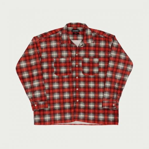 Archive Printed Plaid Shirt (Red)