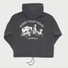 Cherry Valley Ranch Poncho Hoodie (Off Black) Sweatshirts