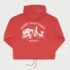 Cherry Valley Ranch Poncho Hoodie (Cardinal)