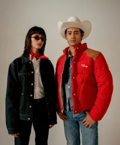 CHERRY Western Puffer Jacket (Red)