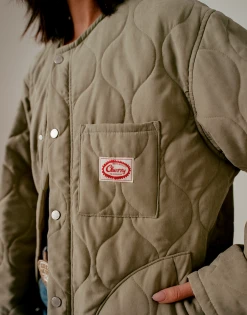 CHERRY Quilted Shell Jacket (Sage) 23 CHERRY Quilted Shell Jacket (Sage)