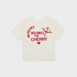 CHERRY My Heart Baby Tee (Cream) Womens