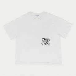 CHERRY Bull Dog Boxy T-Shirt (White) Tees & Longsleeves