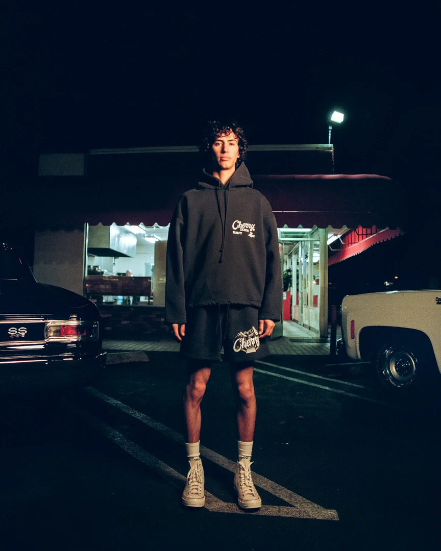 CHERRY Sunrise Sweatshorts (Navy) 6 CHERRY Sunrise Sweatshorts (Navy)